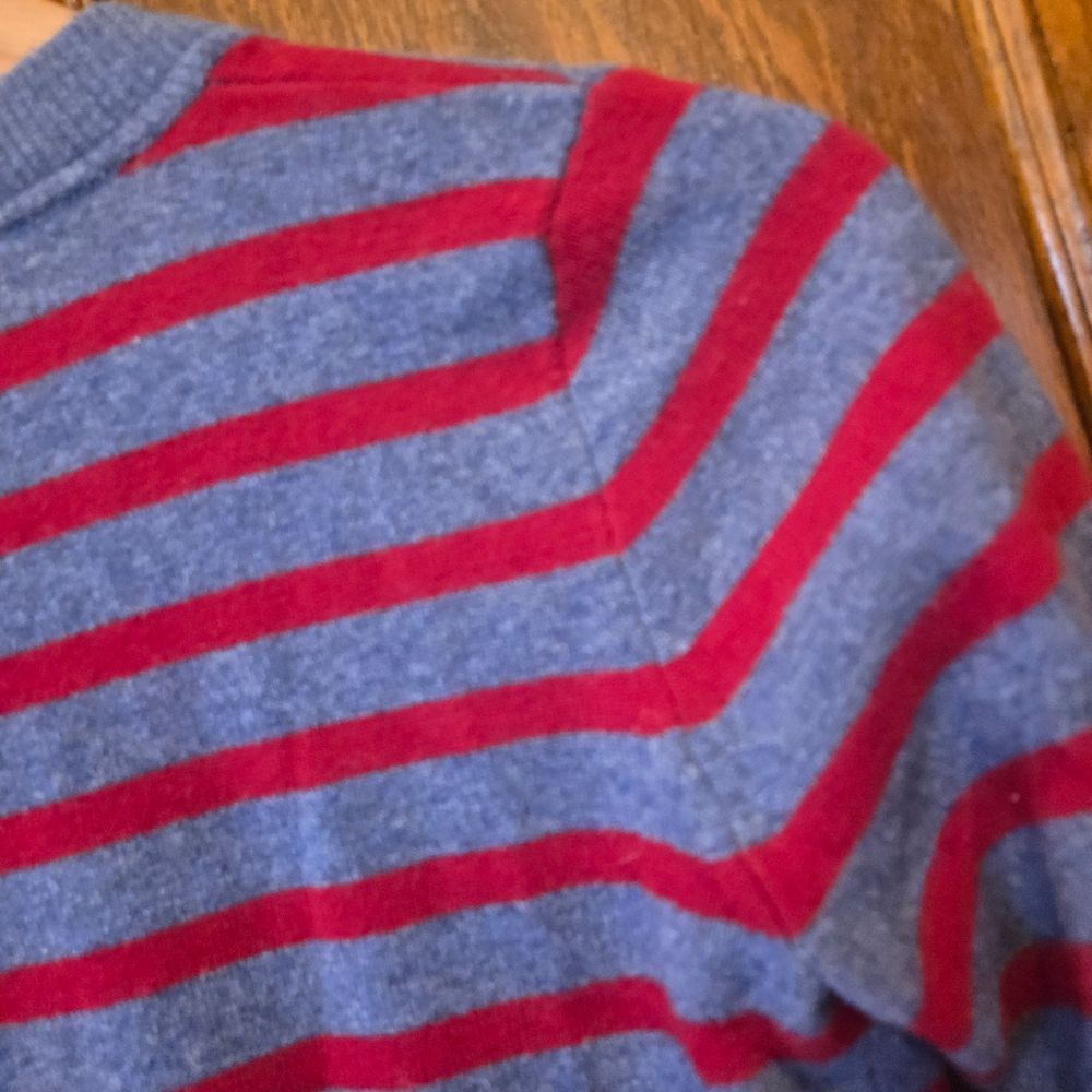 J. Crew Gray and Red Striped Cashmere Blend Sweater XSMALL - Picture 7 of 8